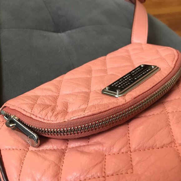 Marc by Marc Jacobs Natasha Quilted Pink/Peach Crossbody Bag - Picture 9 of 14